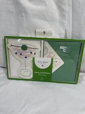 Kate Spade Party Invitations 10 Cards with Envelopes NIB